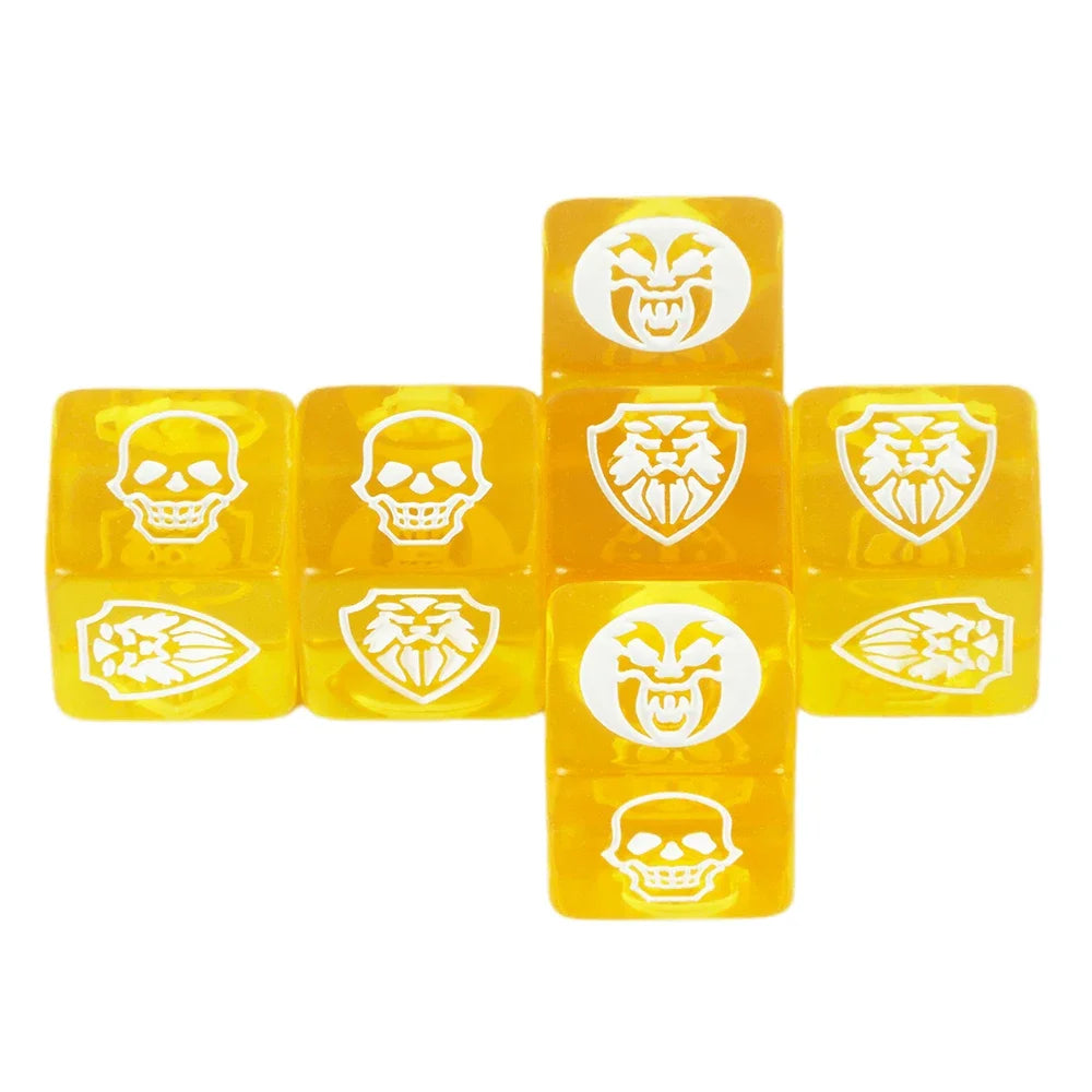 Vibrant 6-Piece D6 Dice Set for Tabletop Games - Colorful Transparent & Opaque Finishes! - نرد 6 قطع