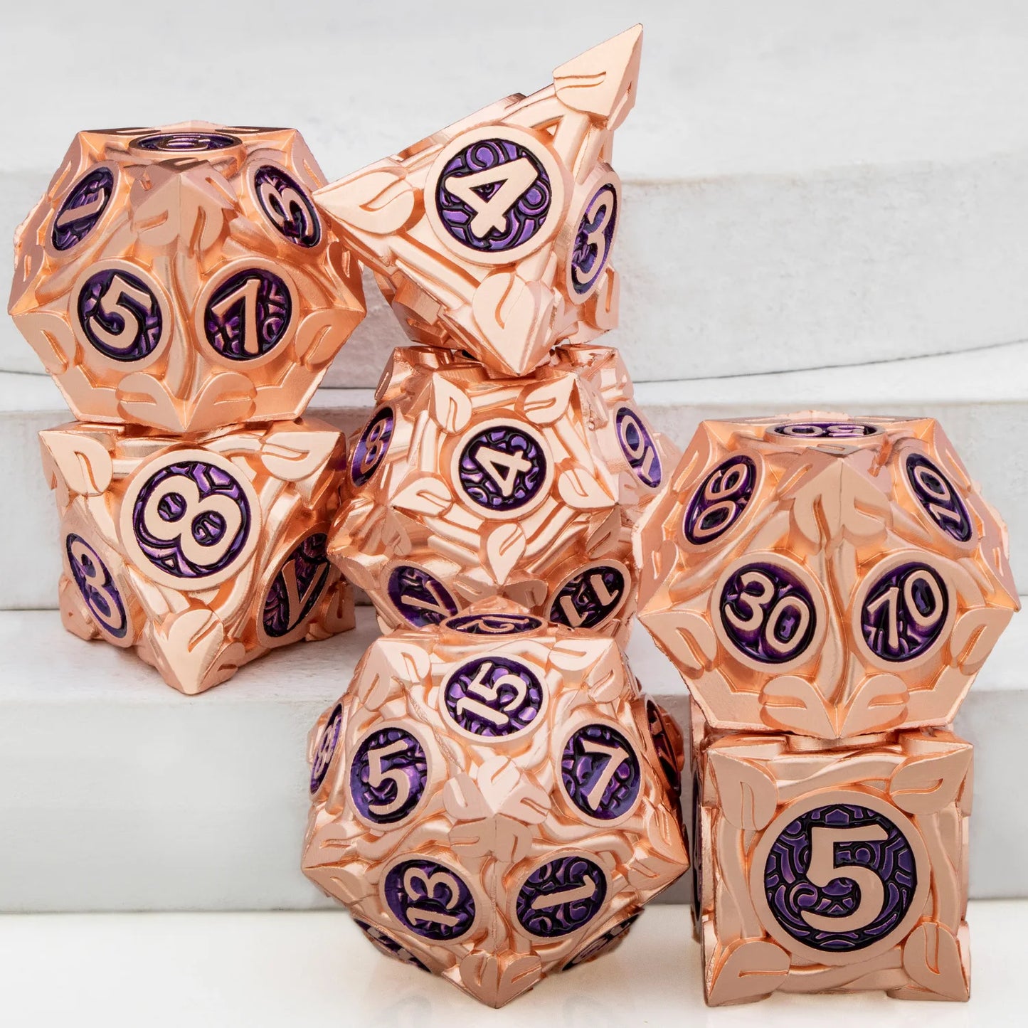 Tree Root Dnd Metal Dice Set Red D+D Polyhedral Dice for D Dnd D Dungeon and Dragon Pathfinder Role Playing Game Heavy D20 Dice