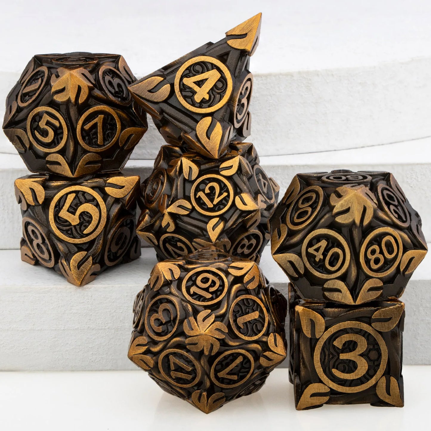 Tree Root Dnd Metal Dice Set Red D+D Polyhedral Dice for D Dnd D Dungeon and Dragon Pathfinder Role Playing Game Heavy D20 Dice