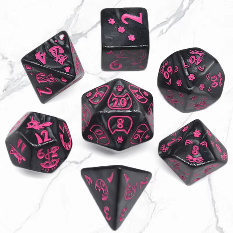 Ultimate 7-Piece Polyhedral RPG Dice Set - نرد دي اند دي