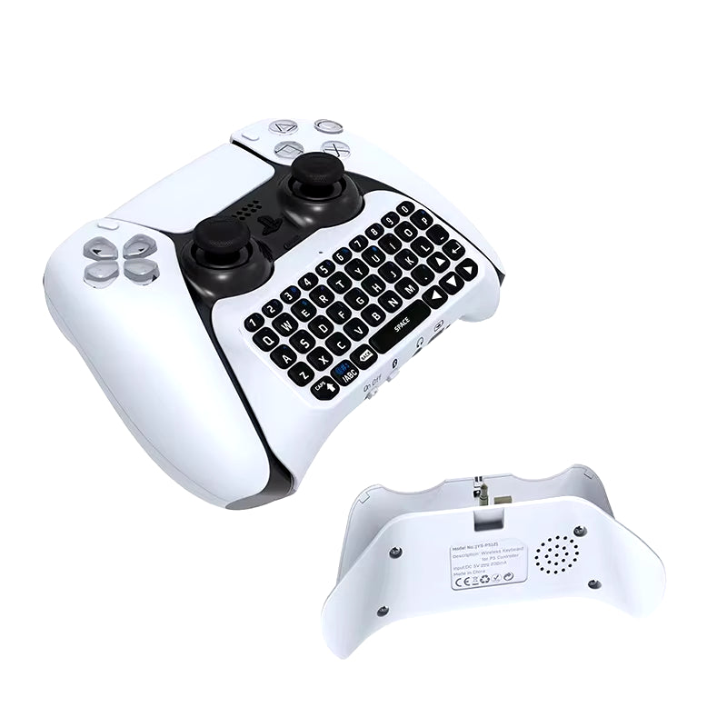 Bluetooth Wireless Keyboard for PS5 Controller - Ultimate Chatpad Accessory for PlayStation 5 - لوحة مفاتيح لاسلكية بلوتوث ليد بلايستيشن 5