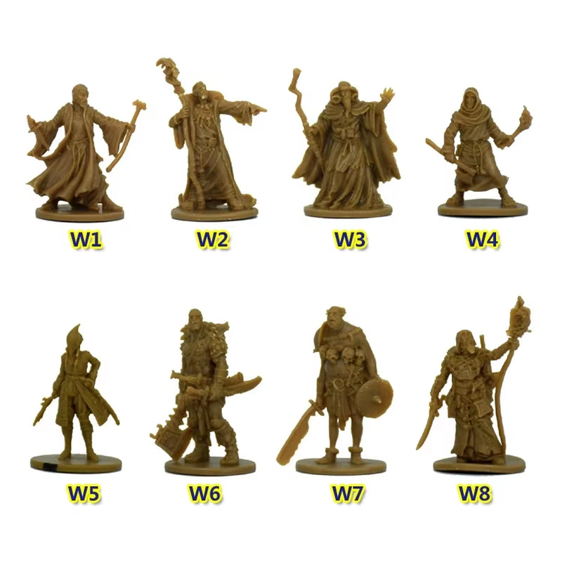 TRPG Board Game Zombicide Miniature Green Horde Heroes Survivors Warrior Knight Priest Dwarf Warlock Orc Fantasy Zombies Figures