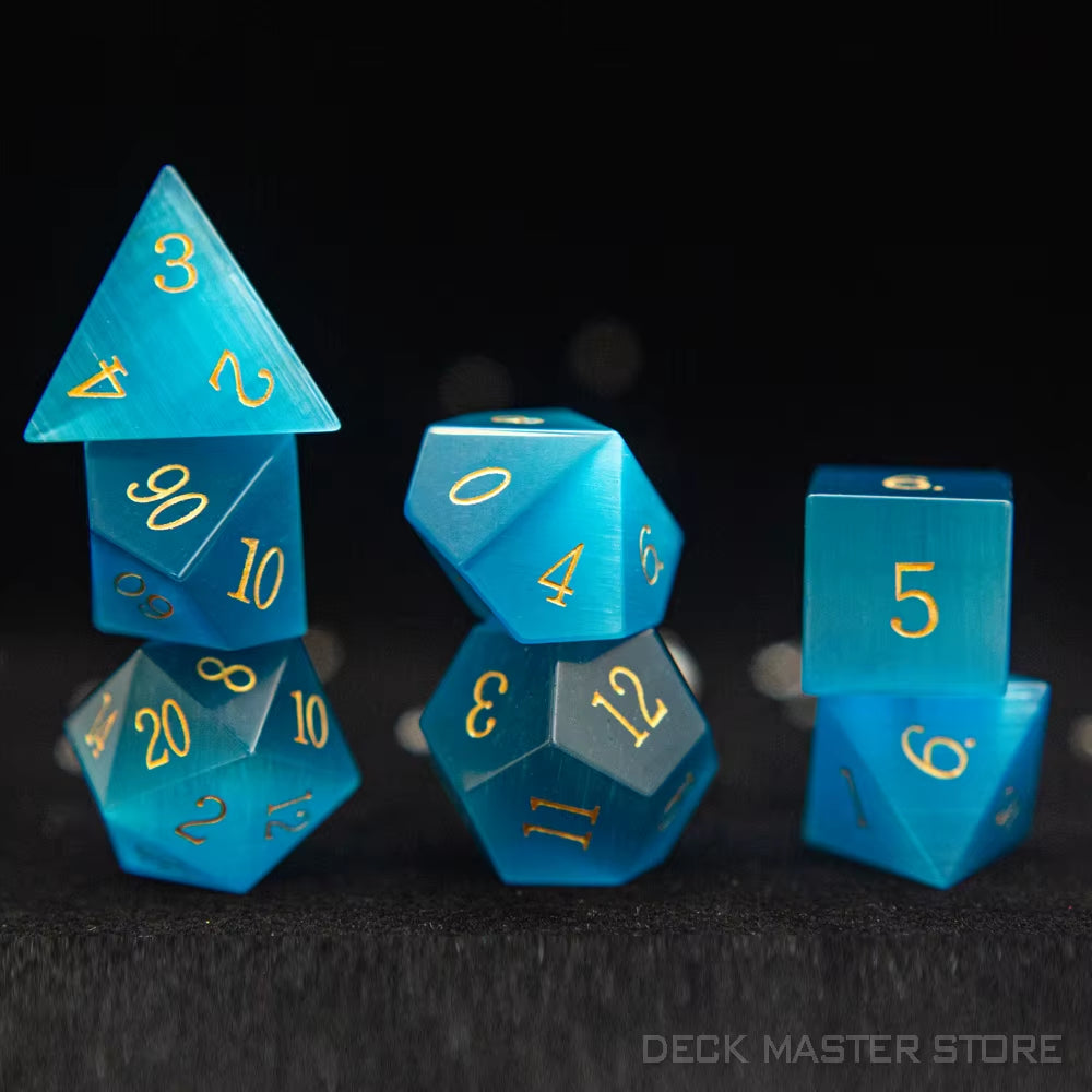 Full Set Polyhedral Dice Set Gemstone D&D Dice Set - نرد دي اند دي