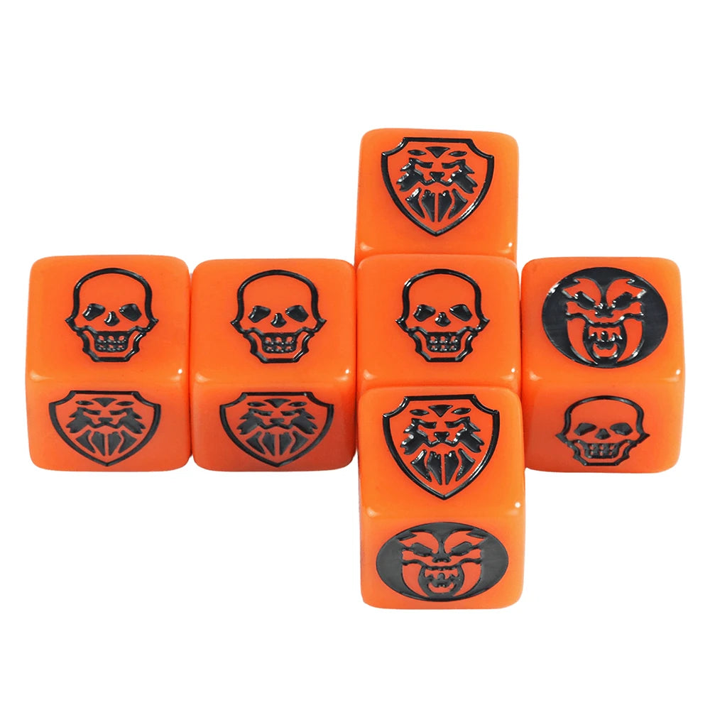 Vibrant 6-Piece D6 Dice Set for Tabletop Games - Colorful Transparent & Opaque Finishes! - نرد 6 قطع 