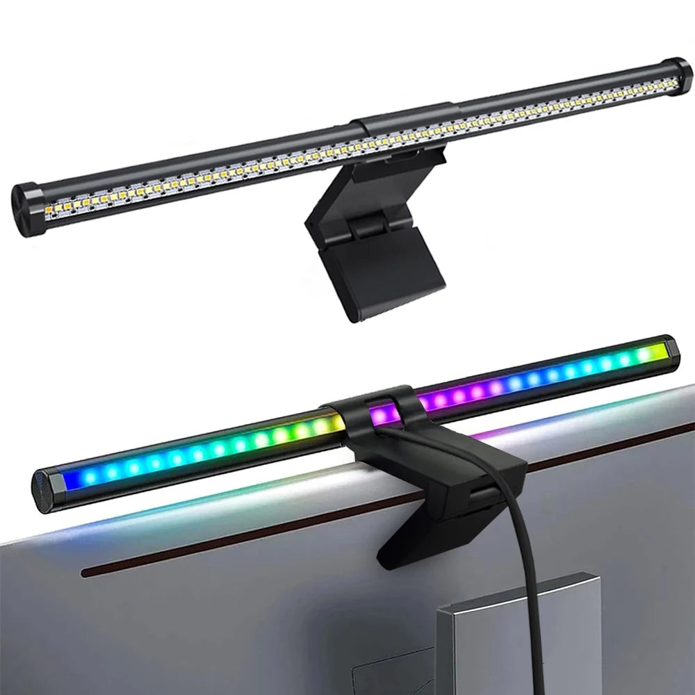 RGB LED Monitor Light Bar - Versatile Dimming Atmosphere Lamp for Work, Study, and Gaming - 44cm