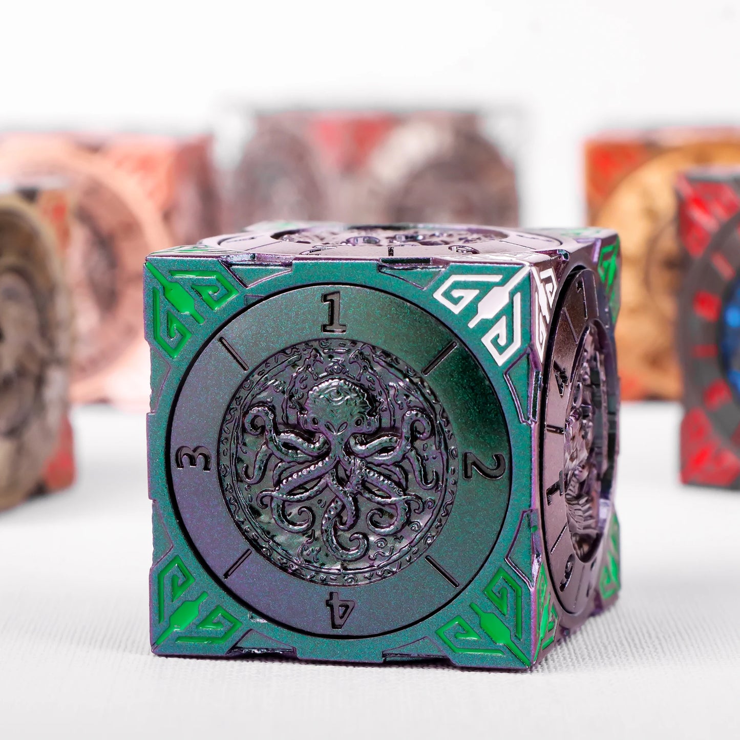 Fantasy Gyro Dice，Six-Sided Gyro Dice，Dnd Metal Dice,Six Metal Dice ，Dragon Polyhedral Dice