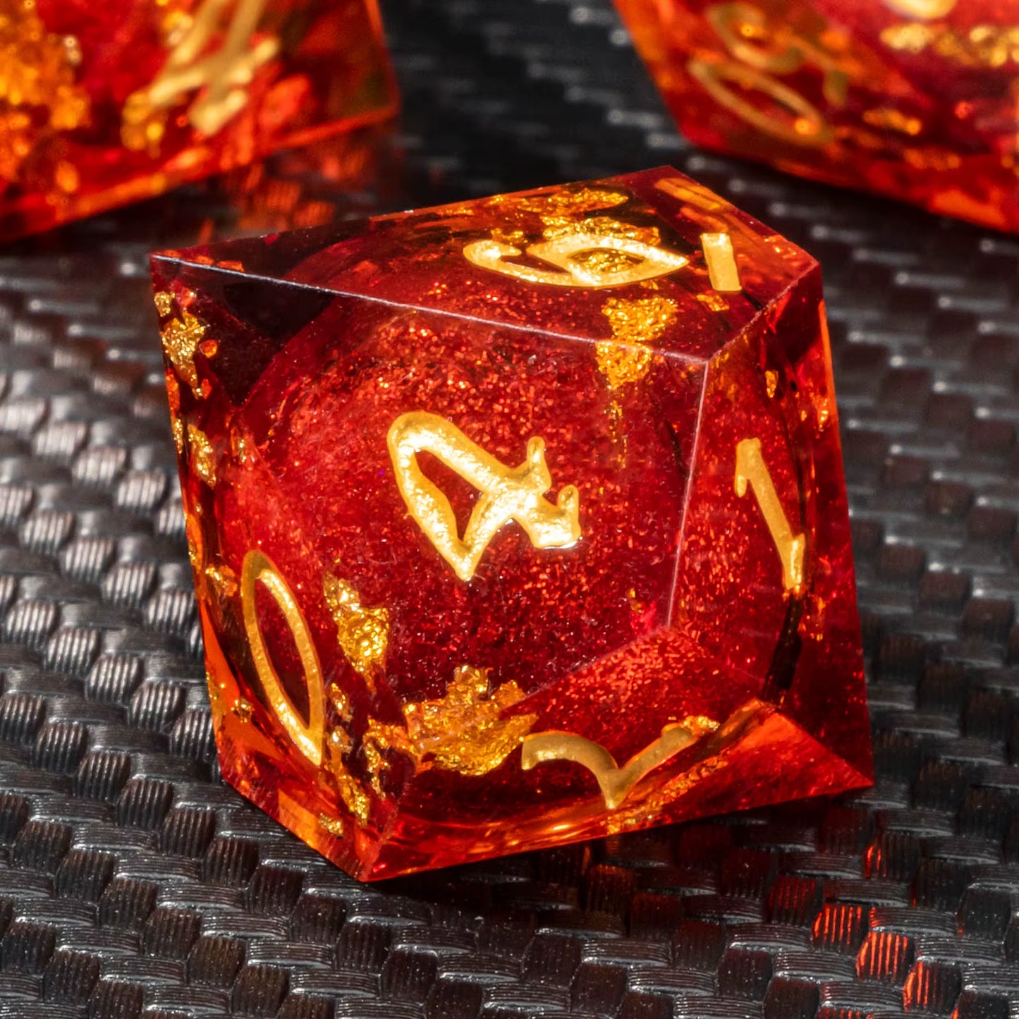 Sharp Edge Polyhedral Resin Dice Set for D&D - نرد دي اند دي