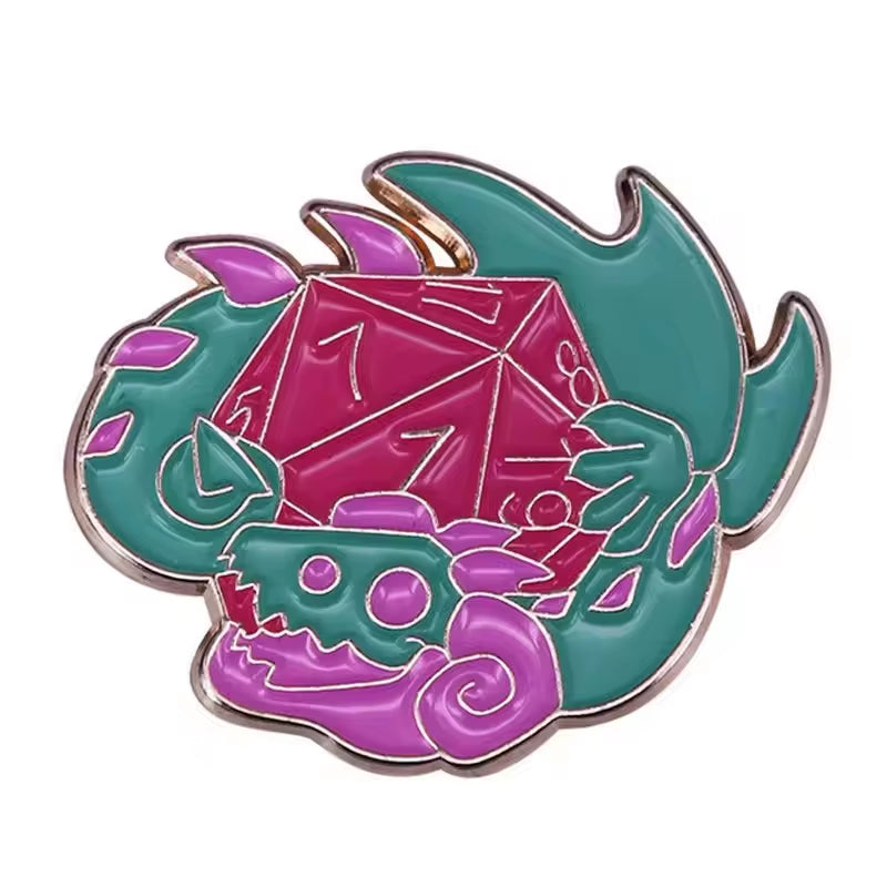 D&D Enamel Pins - Brooches for Backpack Accessories & Gifts - دبابيس دي اند دي