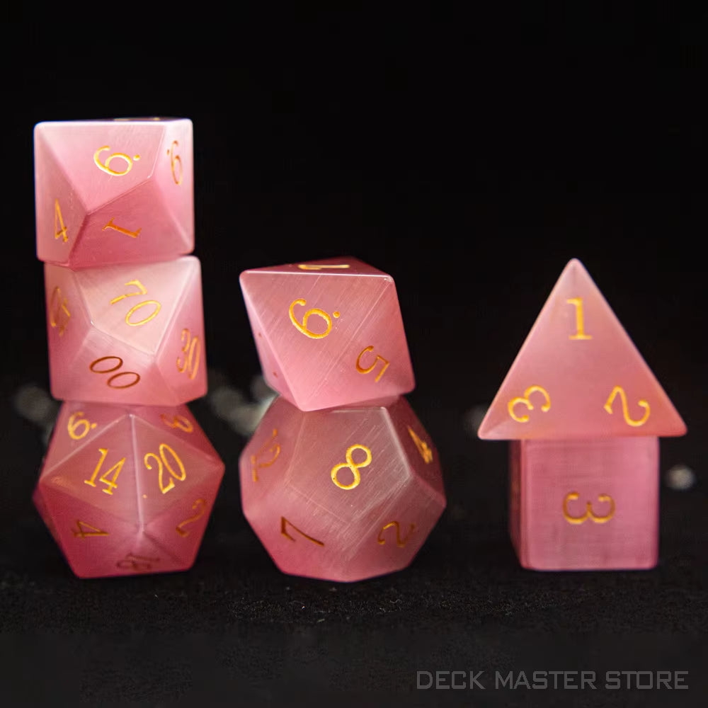 Full Set Polyhedral Dice Set Gemstone D&D Dice Set - نرد دي اند دي