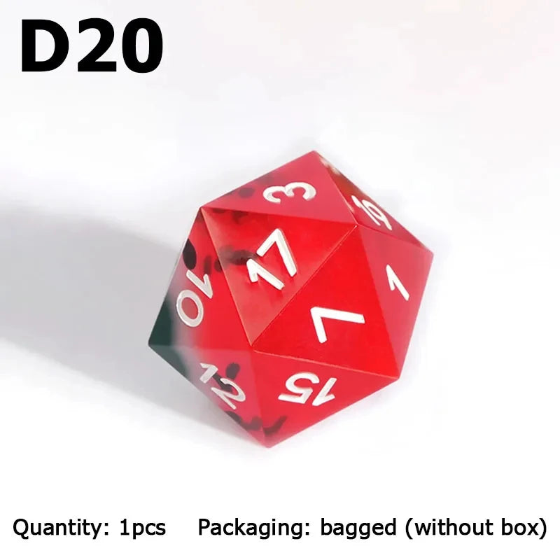 Watermelon Series Milk Cat Resin Dice Set - 1-7 Pcs Polyhedral D&D Dice with Box for Dungeons and Dragons