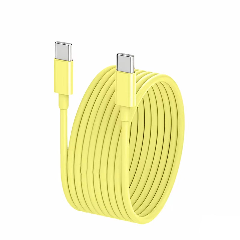 PD 60W Fast Charging Cable USB-C to Type C for Iphone 16 15 Samsung Xiaomi Huawei Type C Data Line White Black 1M 2M 3M