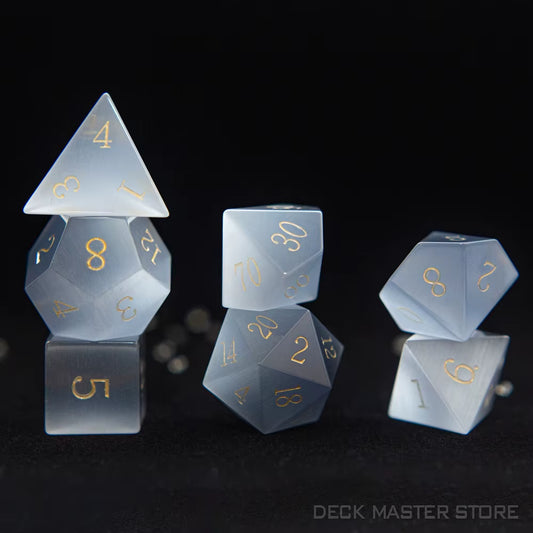 Full Set Polyhedral Dice Set Gemstone D&D Dice Set - نرد دي اند دي