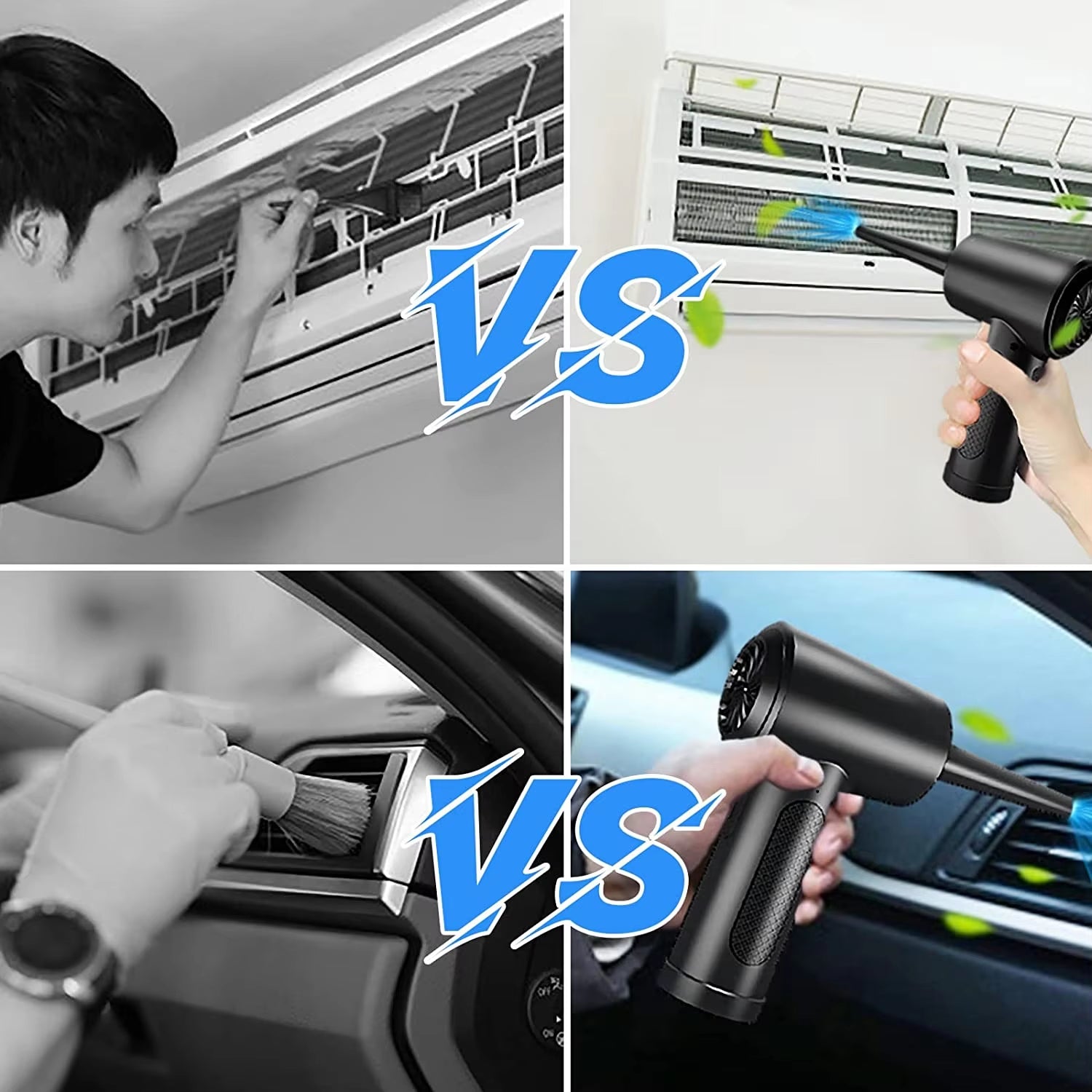 High-Performance Cordless Air Duster for Computer Cleaning - 51000RPM with LED Light for Keyboards and Electronics