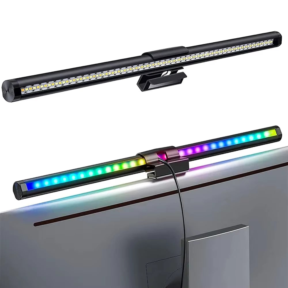 RGB LED Monitor Light Bar - Versatile Dimming Atmosphere Lamp for Work, Study, and Gaming - 44cm