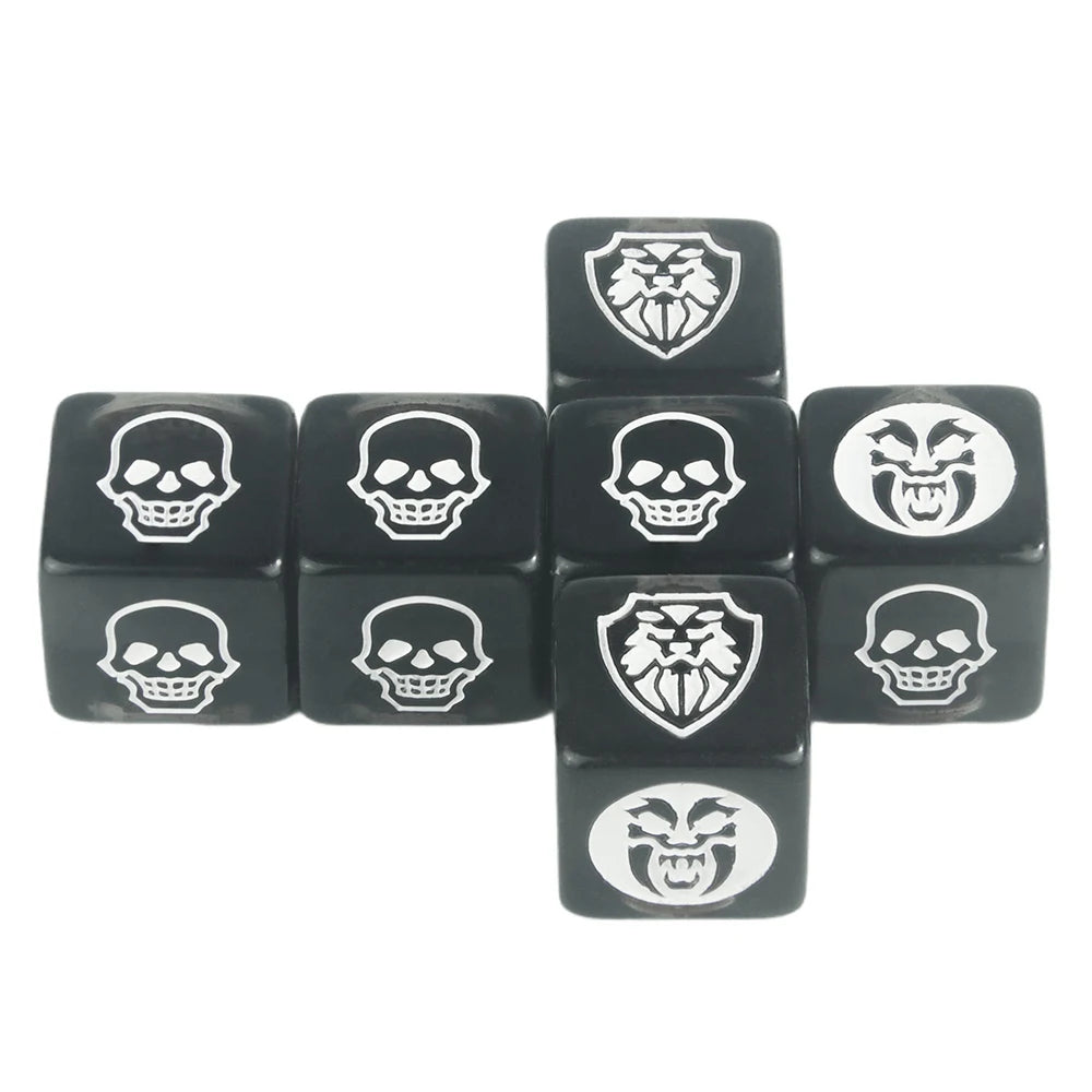 Vibrant 6-Piece D6 Dice Set for Tabletop Games - Colorful Transparent & Opaque Finishes! - نرد 6 قطع 