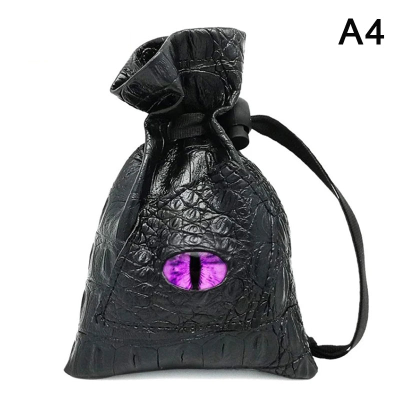 Premium PU Leather Drawstring Dice Bag - Perfect for DND, Tarot Cards, Jewelry & Accessories Storage