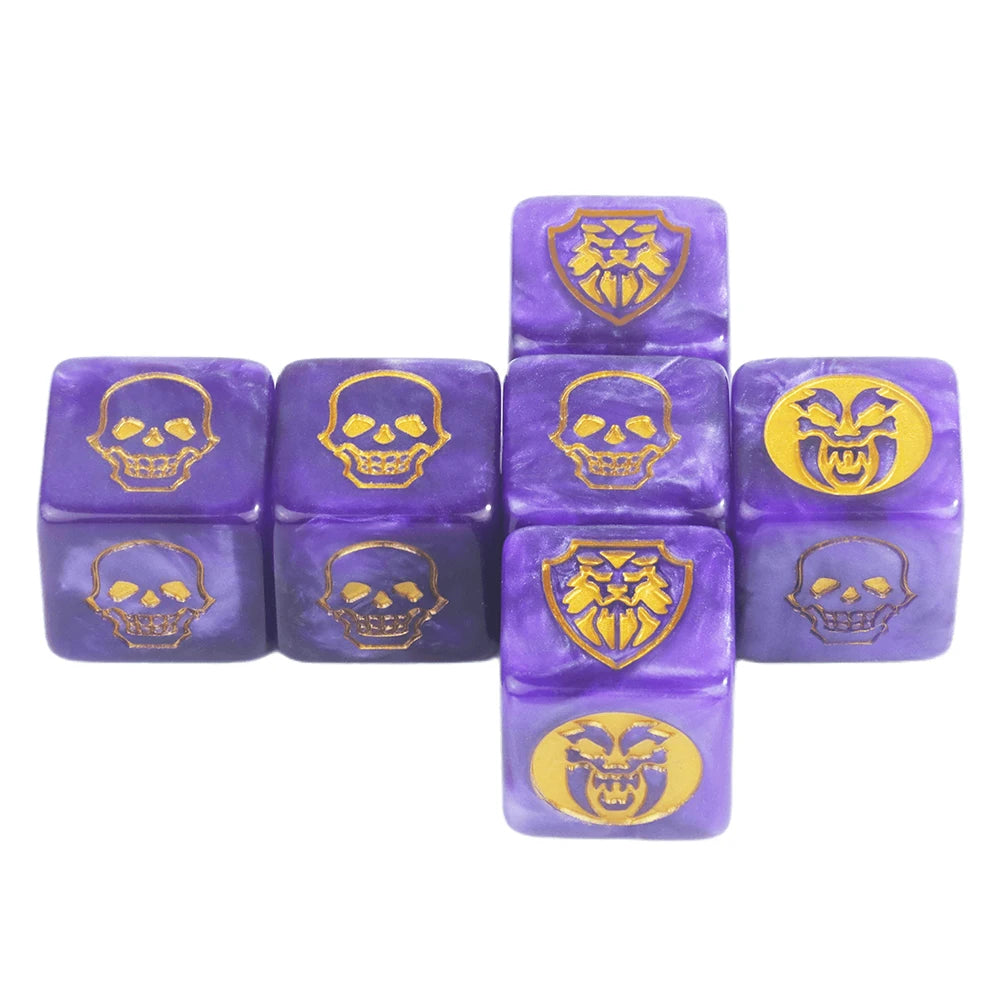 Vibrant 6-Piece D6 Dice Set for Tabletop Games - Colorful Transparent & Opaque Finishes! - نرد 6 قطع 