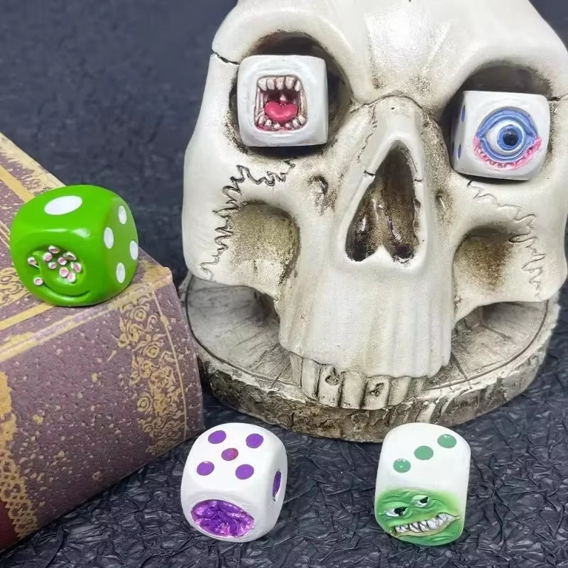 Funny Face Resin Monster Dice Set - ترد ستة أوجه بتصميم وحوش