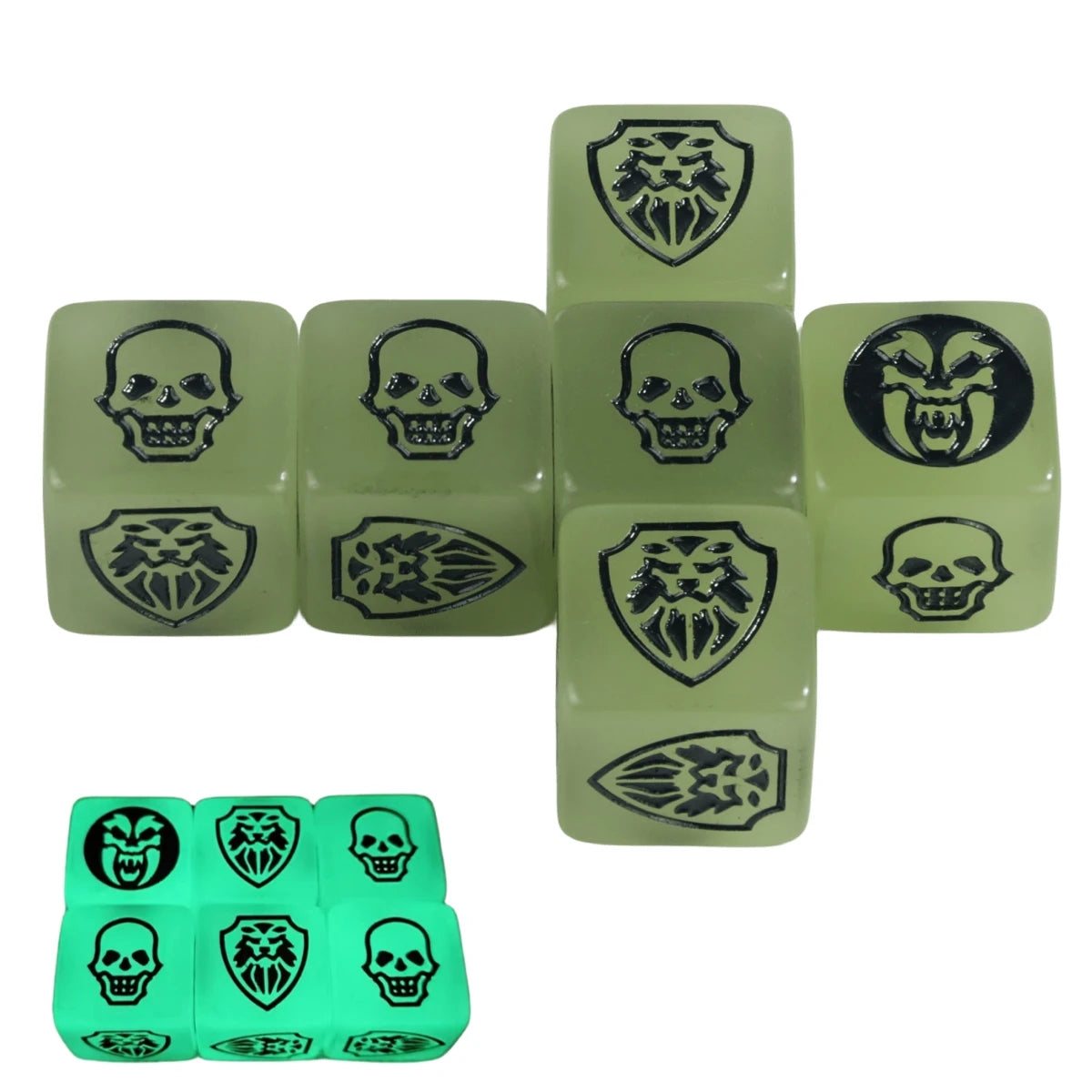 Vibrant 6-Piece D6 Dice Set for Tabletop Games - Colorful Transparent & Opaque Finishes! - نرد 6 قطع 