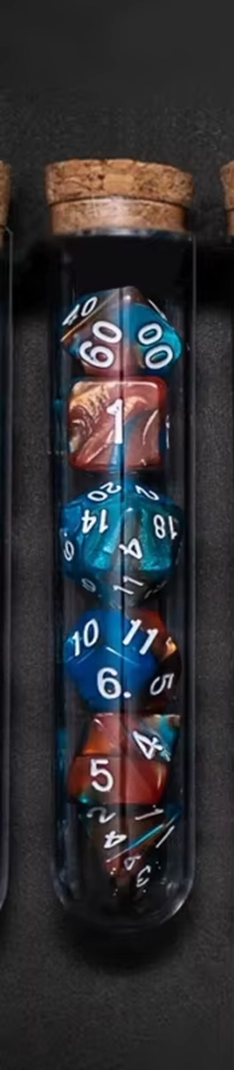 7-Piece Transparent Polyhedral D&D Dice Set - Perfect for RPGs and Tabletop Games!