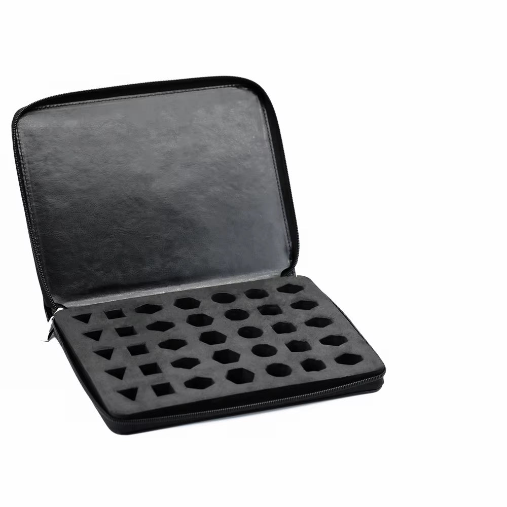 Dice Case with Random 7 Pcs Dice -Dice Holder Compatible with DND Polyhedral Dice, Store up to 5 Sets/35Pcs Dices