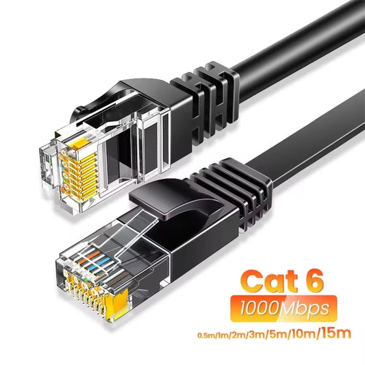 High-Speed Cat6 Ethernet Cable - UTP RJ45 Network Patch Cable for PS, PC, Modem & Router - Available in 10M & 50M Lengths