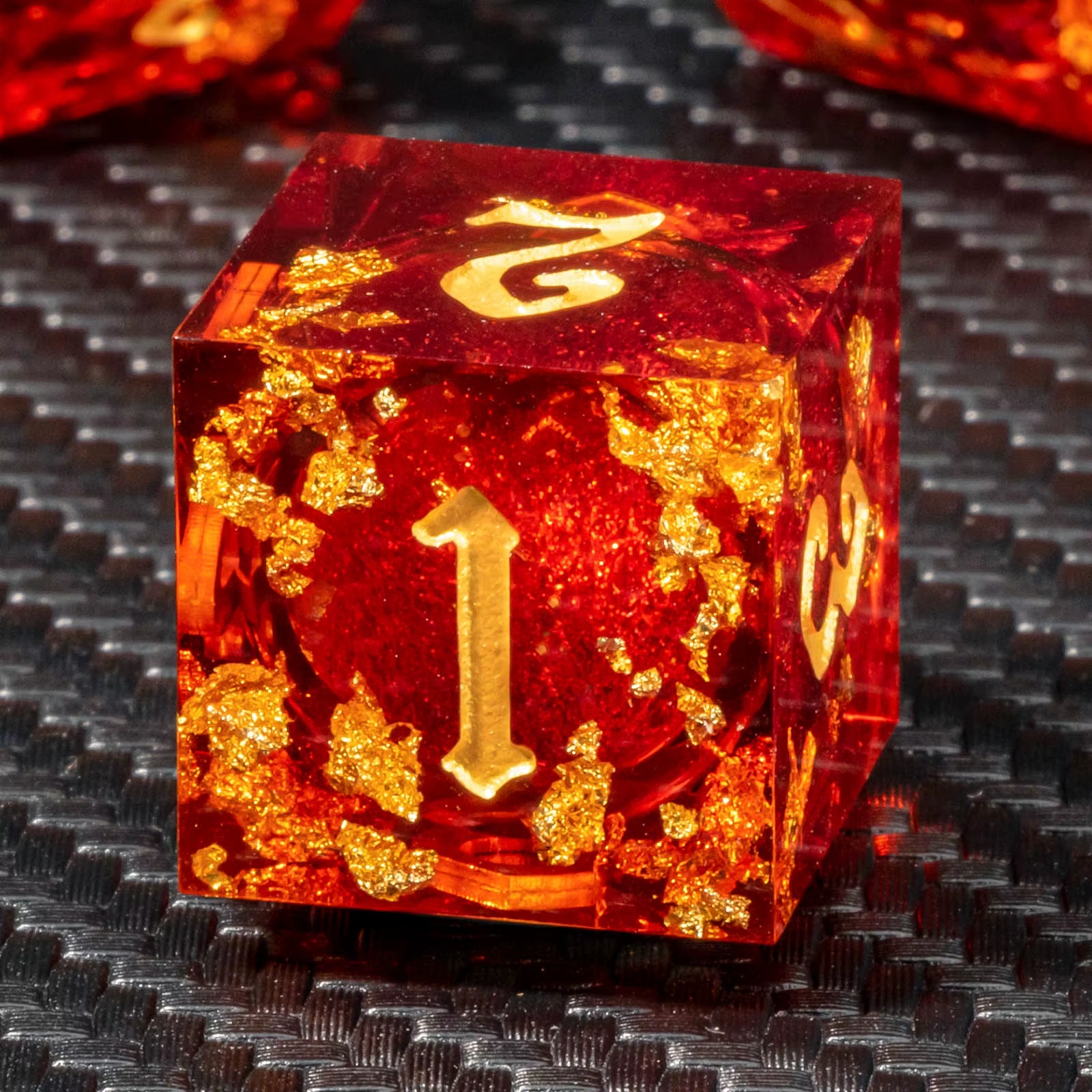 Sharp Edge Polyhedral Resin Dice Set for D&D - نرد دي اند دي