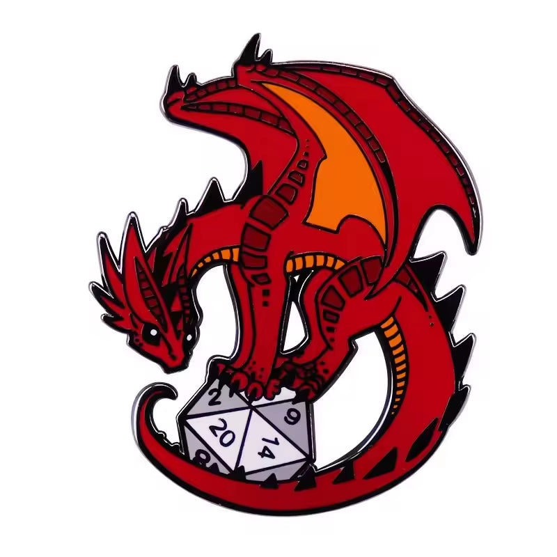 D&D Enamel Pins - Brooches for Backpack Accessories & Gifts - دبابيس دي اند دي