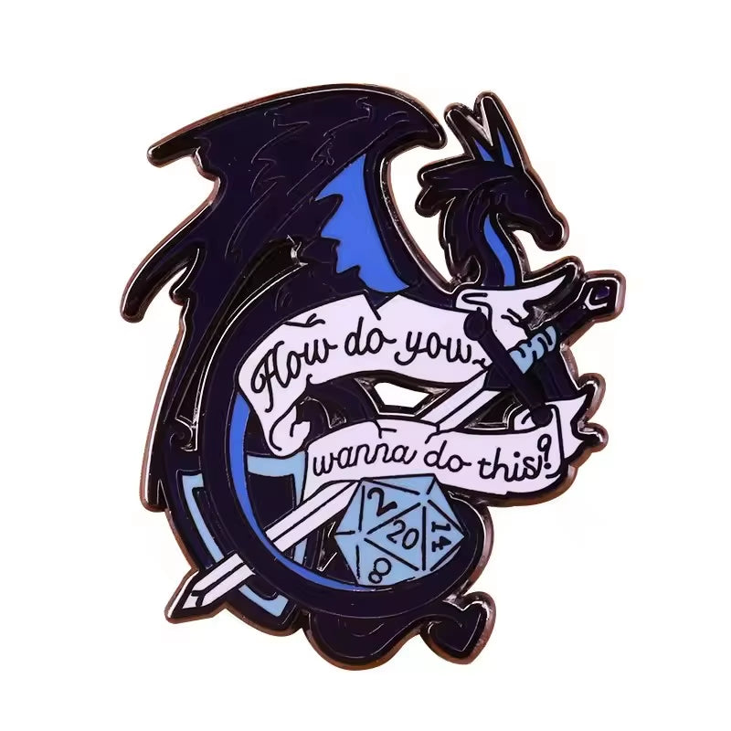 D&D Enamel Pins - Brooches for Backpack Accessories & Gifts - دبابيس دي اند دي