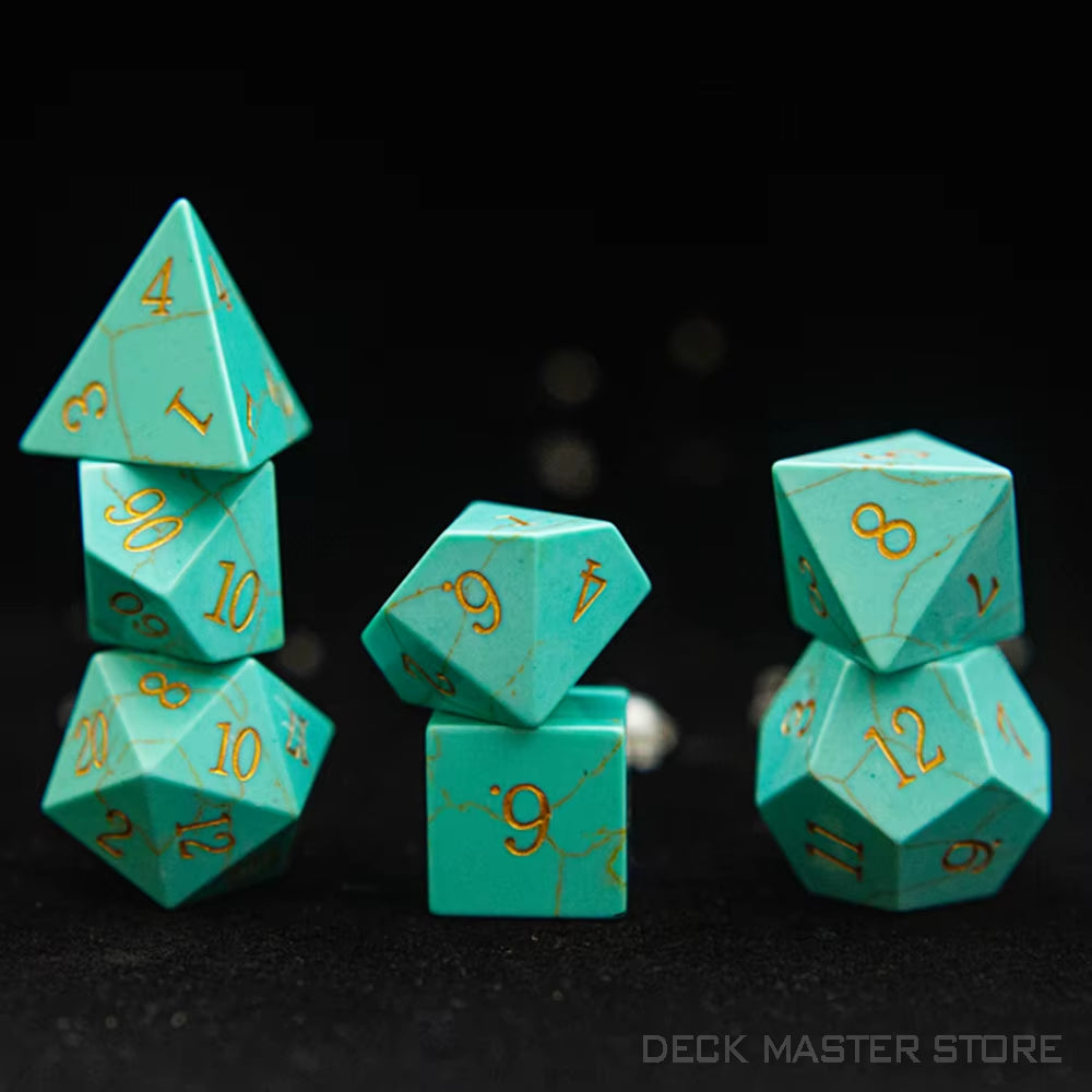 Full Set Polyhedral Dice Set Gemstone D&D Dice Set - نرد دي اند دي