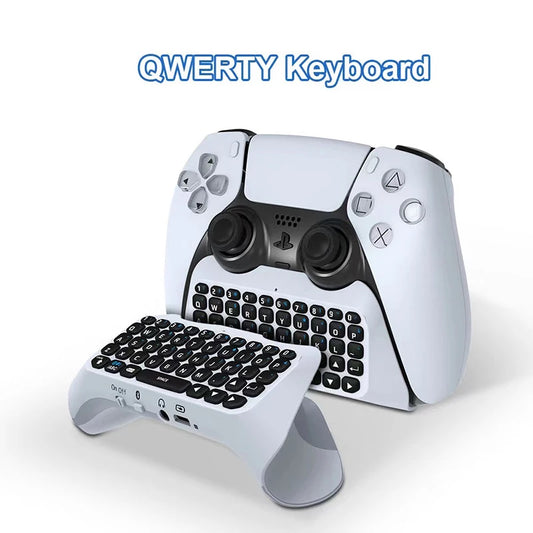 Bluetooth Wireless Keyboard for PS5 Controller - Ultimate Chatpad Accessory for PlayStation 5 - لوحة مفاتيح لاسلكية بلوتوث ليد بلايستيشن 5