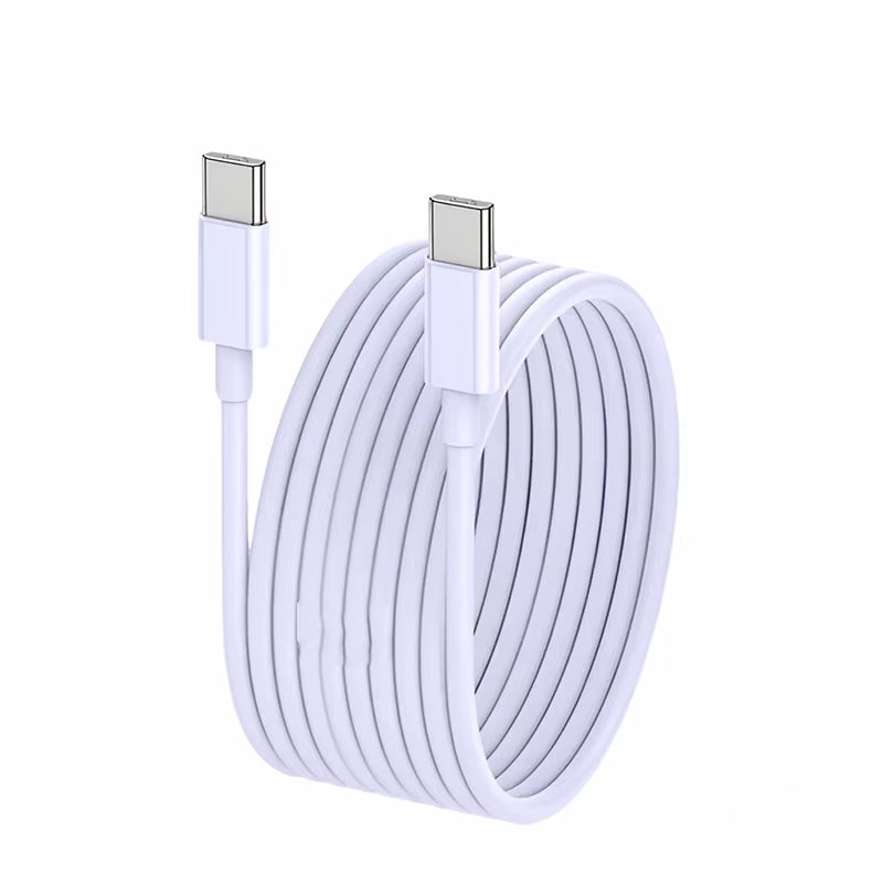 PD 60W Fast Charging Cable USB-C to Type C for Iphone 16 15 Samsung Xiaomi Huawei Type C Data Line White Black 1M 2M 3M