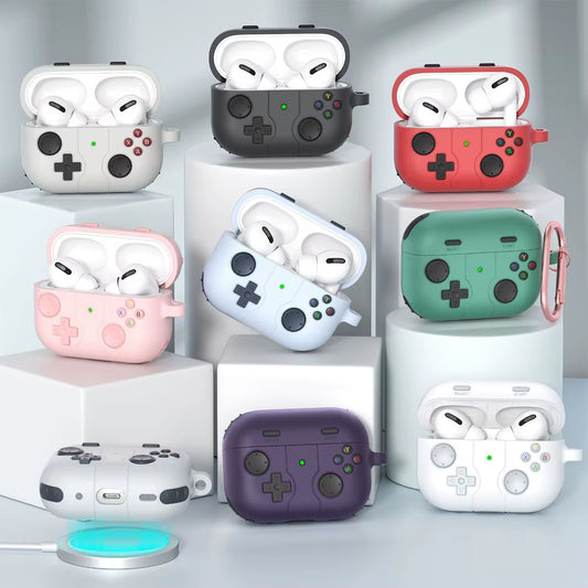 2024 Gameboy-Inspired Soft Protector Cases for AirPods Pro 2 - Fun 3D Gamepad Design for AirPods 1/2/3
