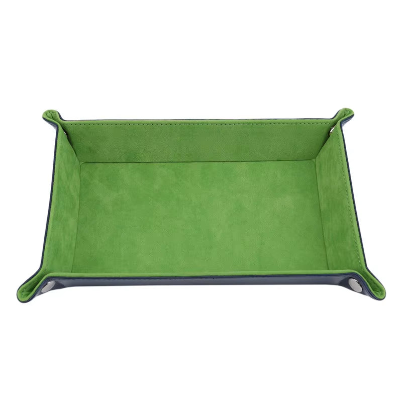 Double-Sided PU Leather Dice Storage Tray - علبة جلدية لرمي النرد