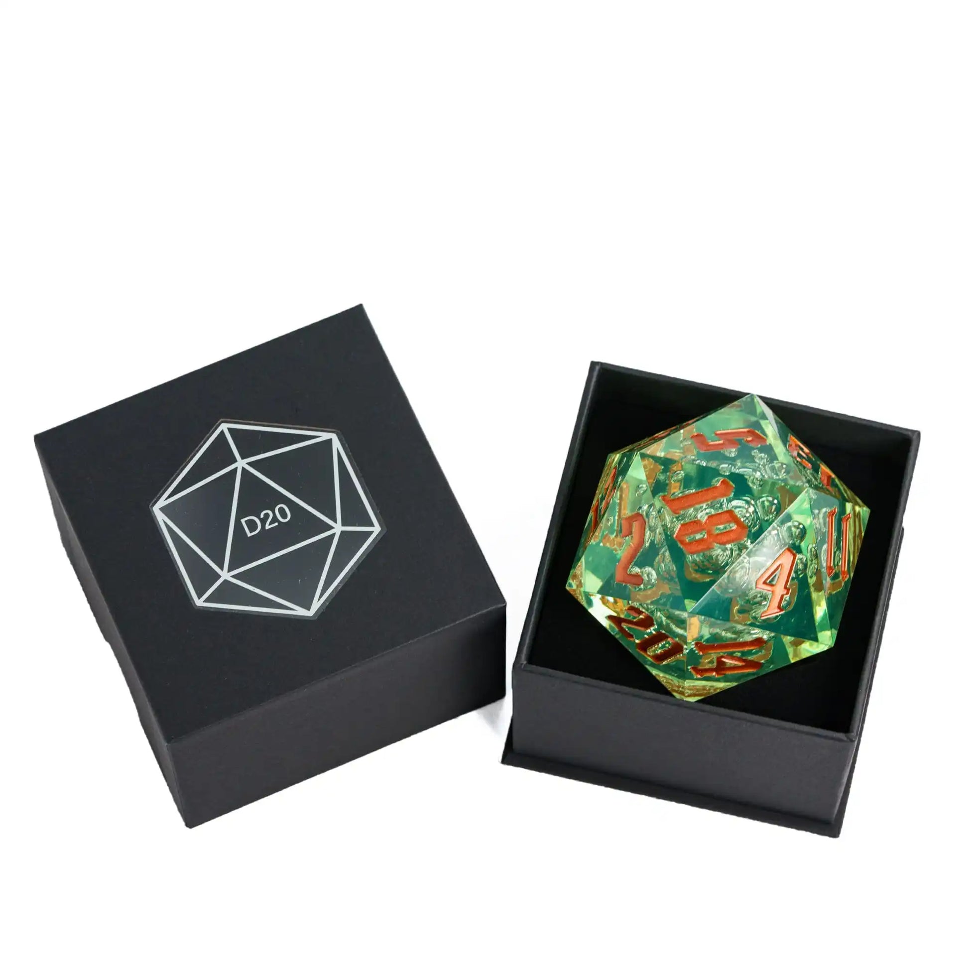 Poludie 1Pc Crystal 55Mm D20 Dice 20 Sides Large Size Polyhedral Dice for Role-Play Game D&D Bar Pub Party RPG Board Games