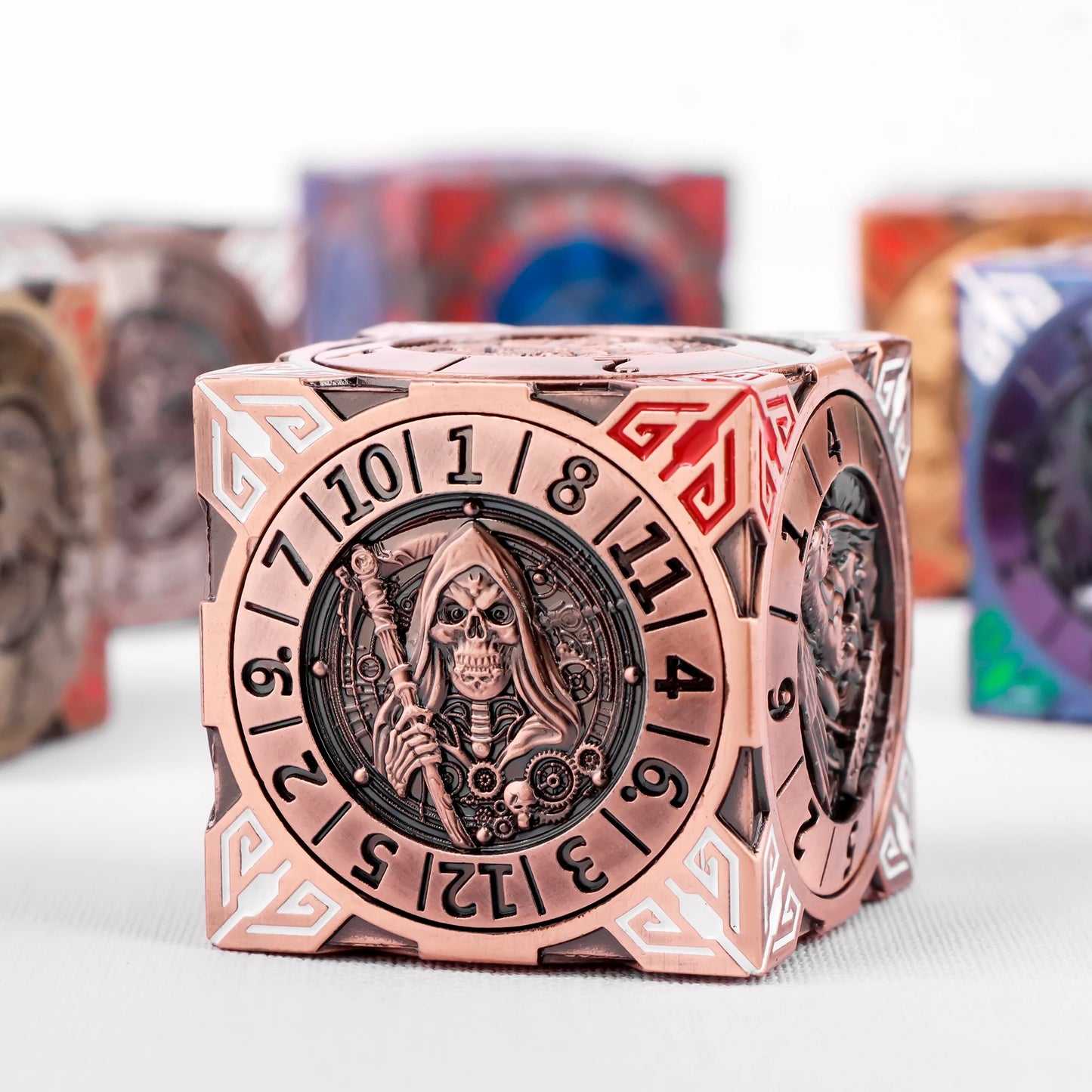 Fantasy Gyro Dice，Six-Sided Gyro Dice，Dnd Metal Dice,Six Metal Dice ，Dragon Polyhedral Dice