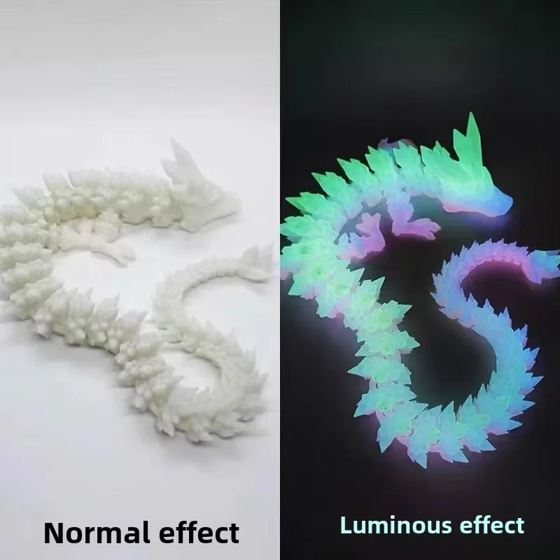 3D Printed Dragon Egg with Articulated Dragon Model - Movable Desktop Ornament & Kid's Toy (1 or 2 PCS)