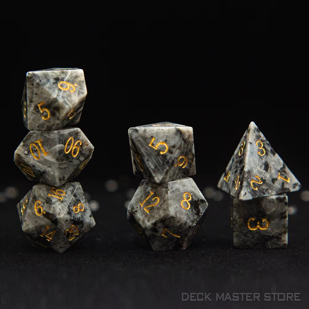 Full Set Polyhedral Dice Set Gemstone D&D Dice Set - نرد دي اند دي