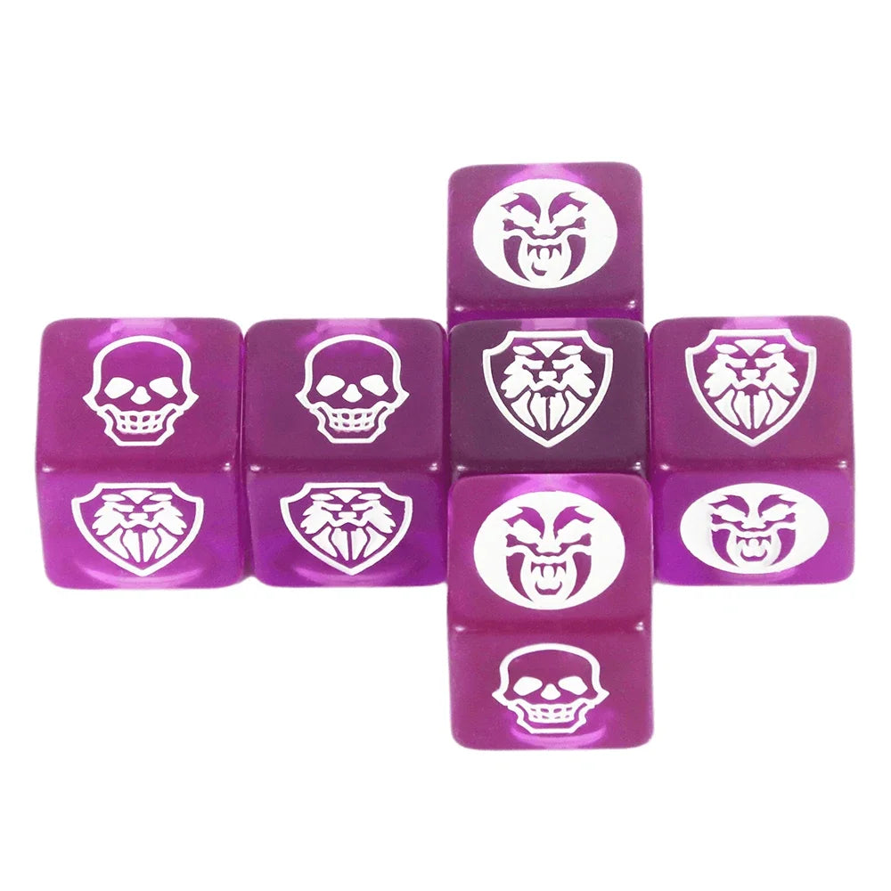 Vibrant 6-Piece D6 Dice Set for Tabletop Games - Colorful Transparent & Opaque Finishes! - نرد 6 قطع 