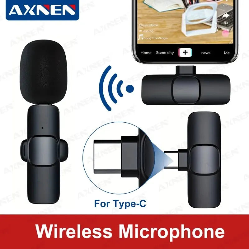 Premium Type C Wireless Lavalier Microphone - Compact Mini Mic for Android Live Streaming, Gaming & Interviews