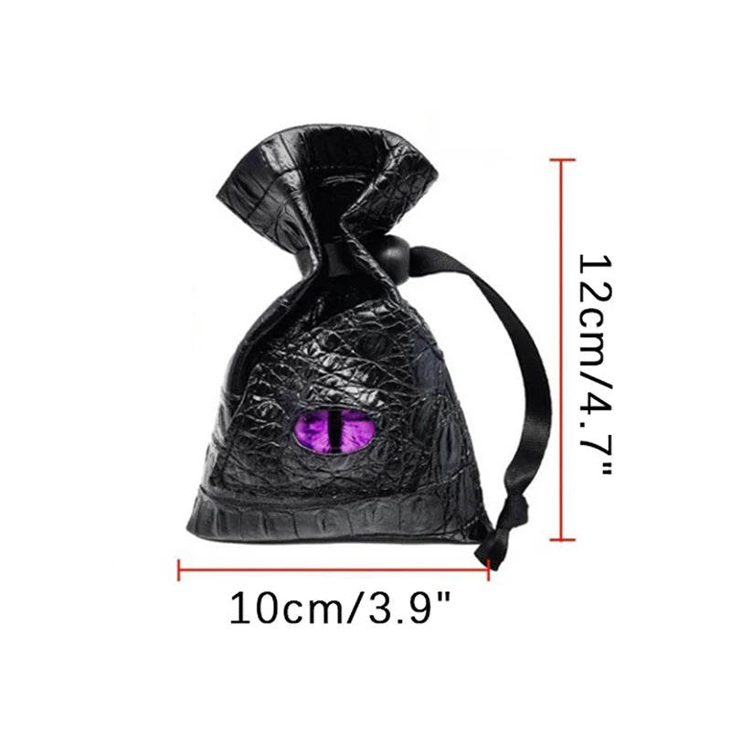 Premium PU Leather Drawstring Dice Bag - Perfect for DND, Tarot Cards, Jewelry & Accessories Storage