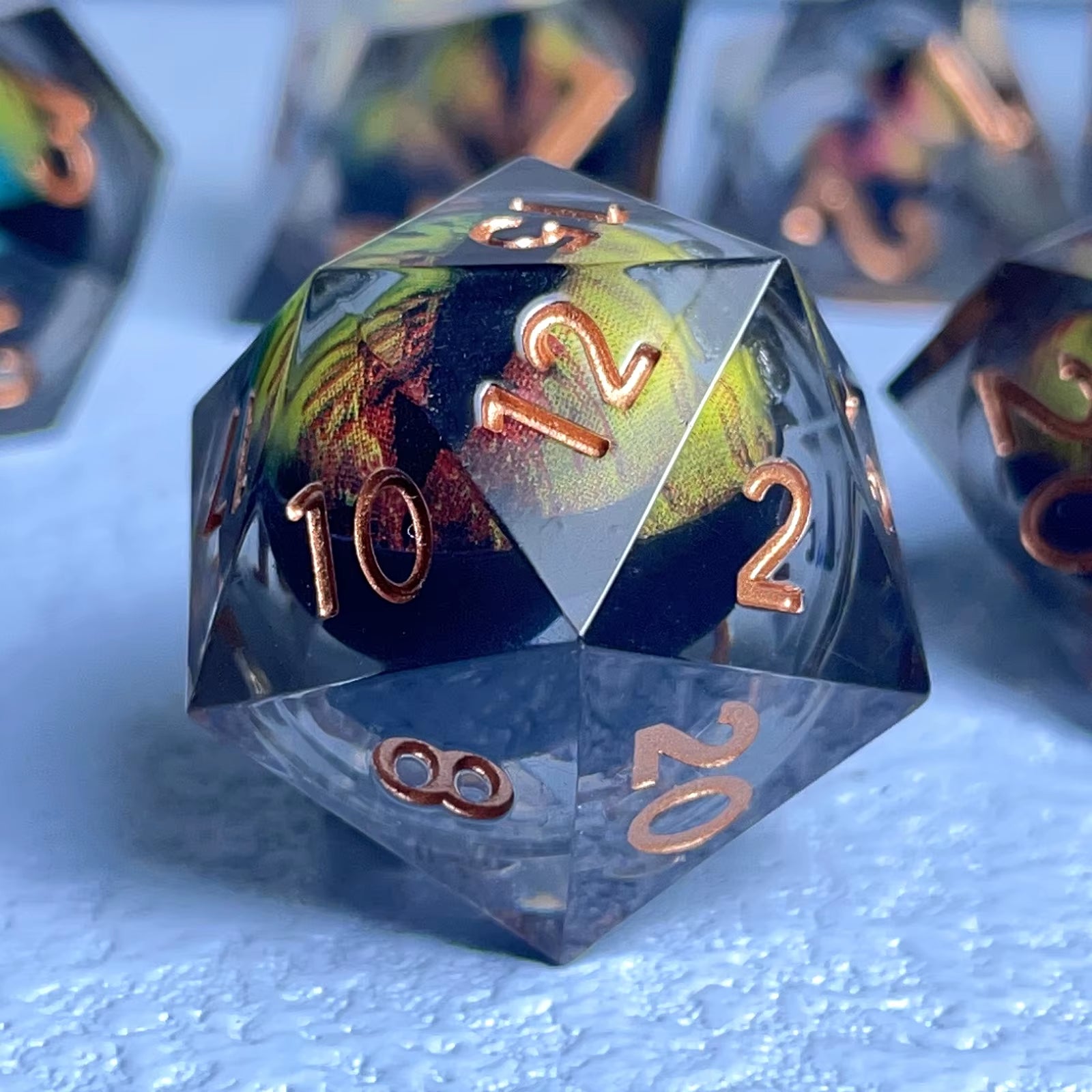 Liquid Flow Eye D&D Sharp Edge Dice Set - نرد دي اند دي