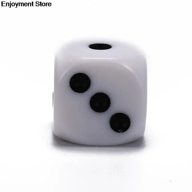Set of 5 White 6-Sided Acrylic Dice - Perfect for RPGs and Party Games! - نرد ستة أوجه 5 حبات