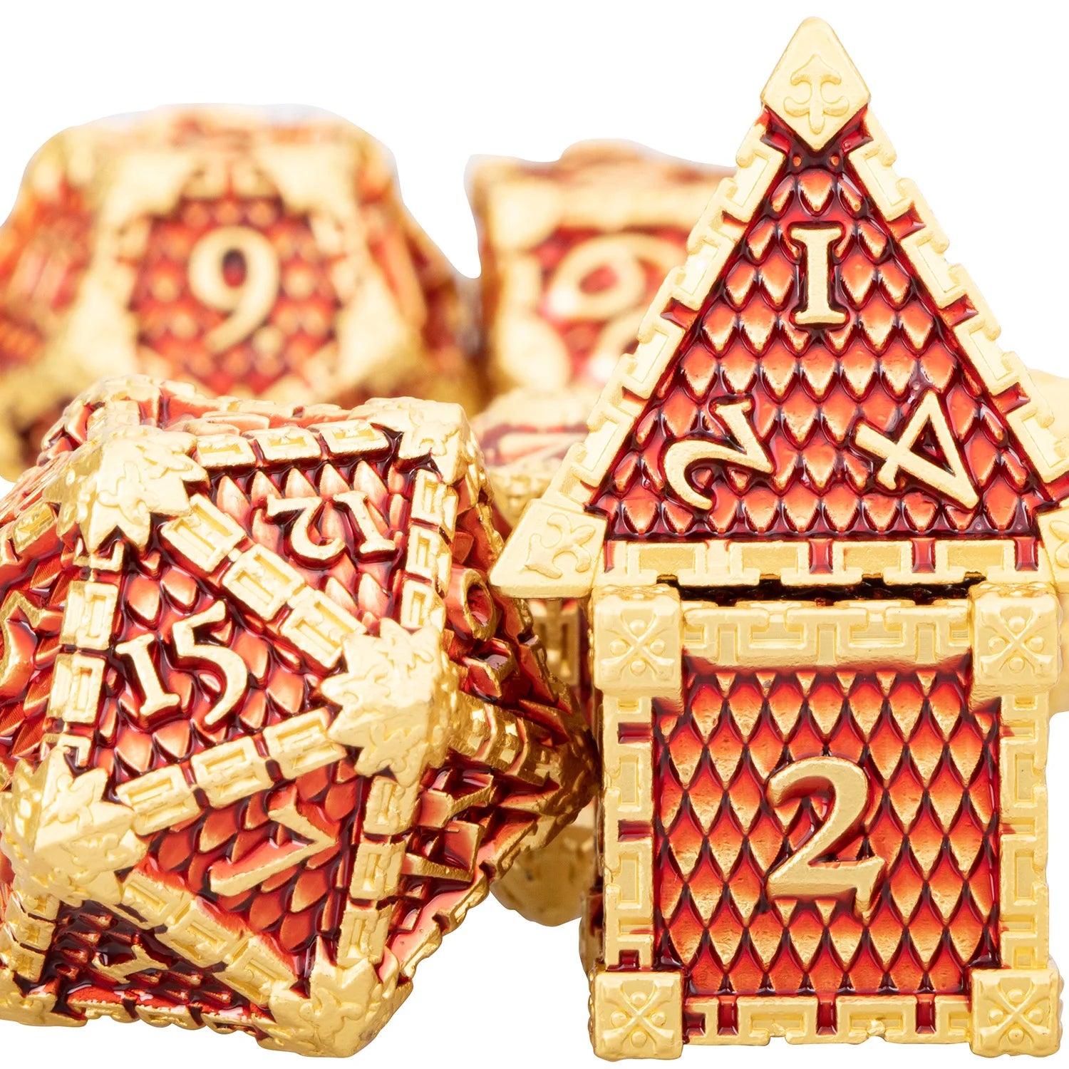 Metal DND Dice Polyhedral Dice 7 Pcs D and D Dice for Dungeon and Dragon RPG Role Playing Dice D&D Dice Set D20 D12 D10 D8 D6 D4