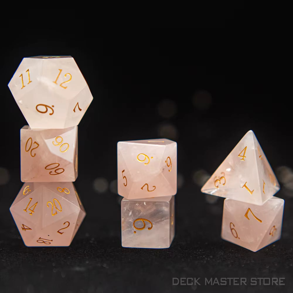 Full Set Polyhedral Dice Set Gemstone D&D Dice Set - نرد دي اند دي