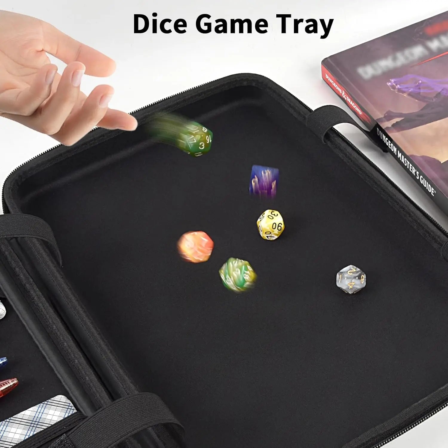 Premium Dice Tray Box for D&D - Stylish Storage & Rolling Solution for Your RPG Adventures!