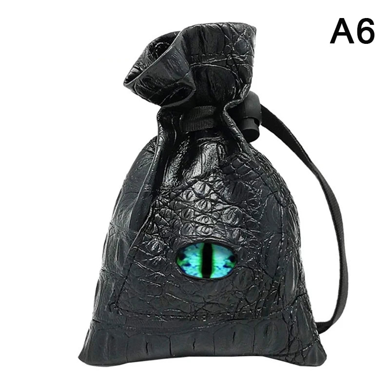 Premium PU Leather Drawstring Dice Bag - Perfect for DND, Tarot Cards, Jewelry & Accessories Storage