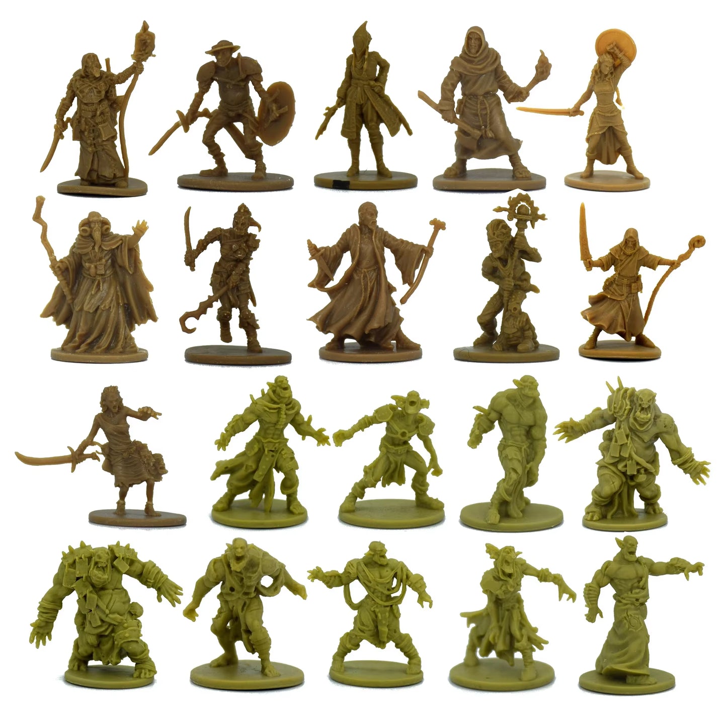 TRPG Board Game Zombicide Miniature Green Horde Heroes Survivors Warrior Knight Priest Dwarf Warlock Orc Fantasy Zombies Figures