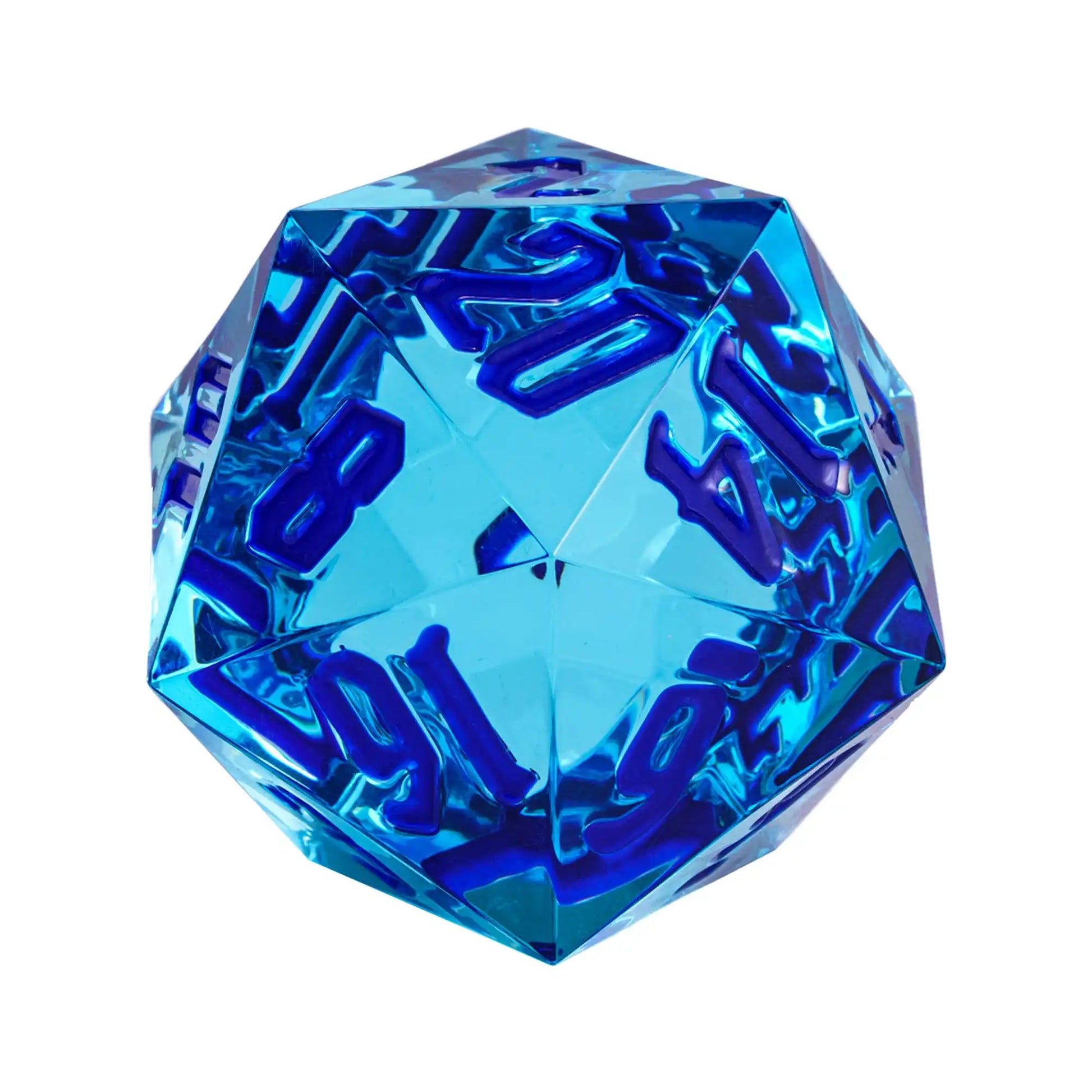 Poludie 1Pc Crystal 55Mm D20 Dice 20 Sides Large Size Polyhedral Dice for Role-Play Game D&D Bar Pub Party RPG Board Games