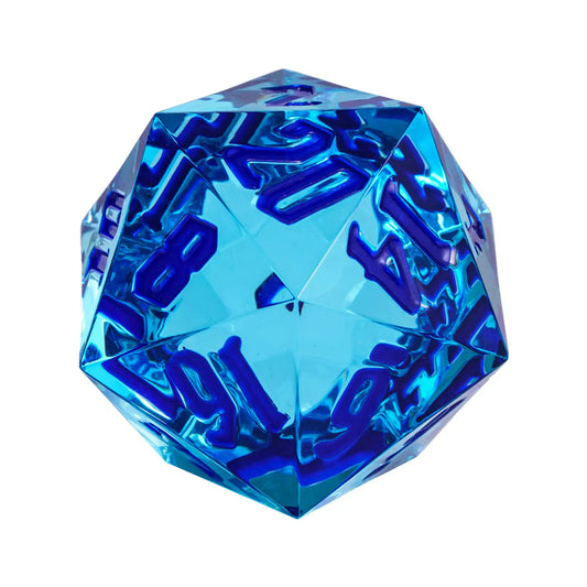 Poludie 1Pc Crystal 55Mm D20 Dice 20 Sides Large Size Polyhedral Dice for Role-Play Game D&D Bar Pub Party RPG Board Games